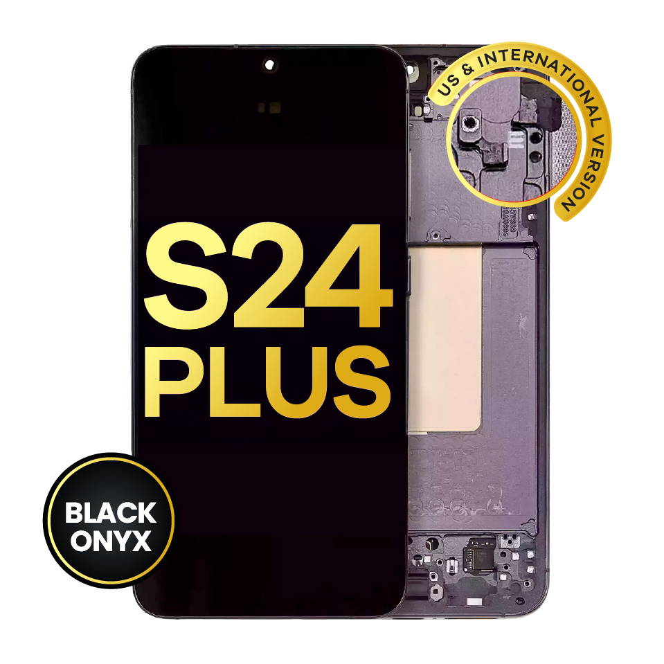 OLED Assembly With Frame For Samsung Galaxy S24 Plus 5G (US & International Version) (Service Pack) (Onyx Black)