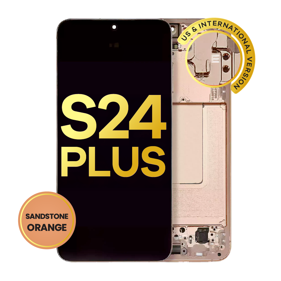 OLED Assembly With Frame For Samsung Galaxy S24 Plus 5G (US & International Version) (Refurbished) (Sandstone Orange)