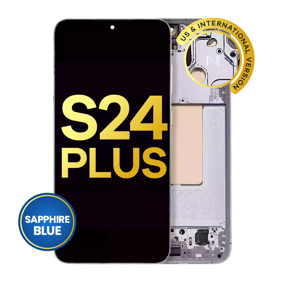 OLED Assembly With Frame For Samsung Galaxy S24 Plus 5G (US & International Version) (Refurbished) (Sapphire Blue)