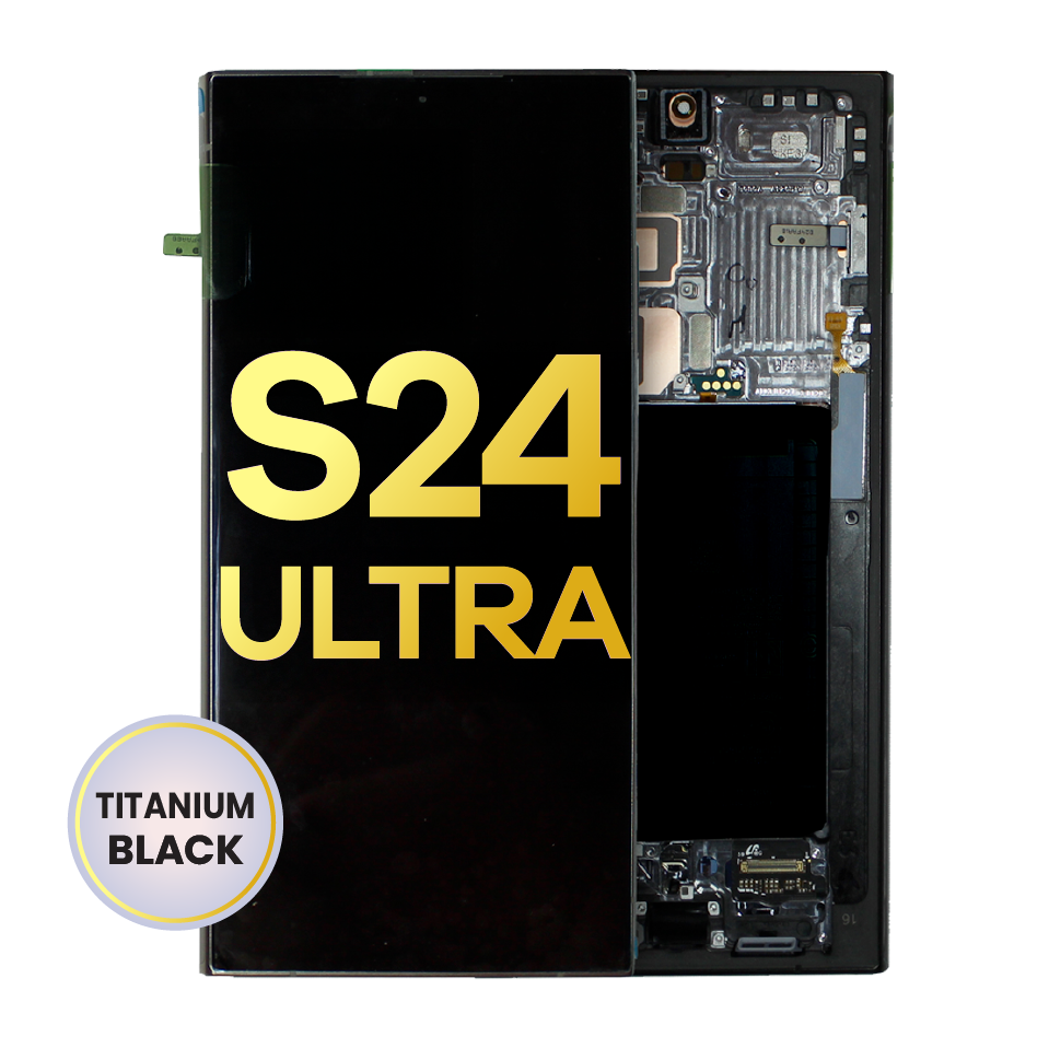 OLED Assembly With Frame For Samsung Galaxy S24 Ultra (Service Pack) (Titanium Black)