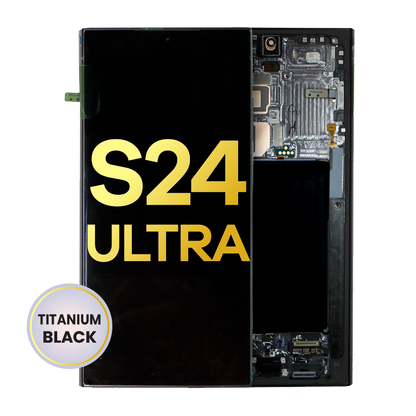 OLED Assembly With Frame For Samsung Galaxy S24 Ultra (Service Pack) (Titanium Black)