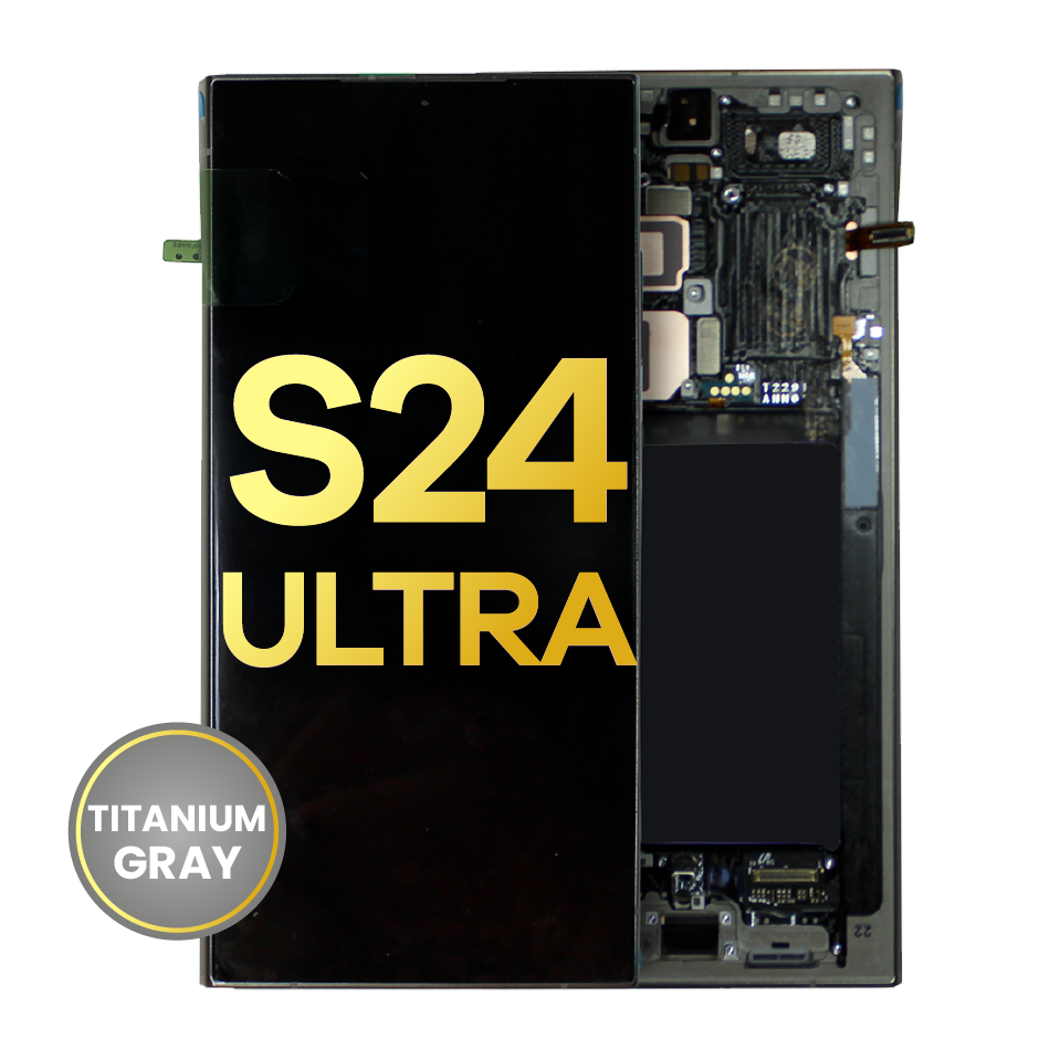 OLED Assembly With Frame For Samsung Galaxy S24 Ultra (Refurbished) (Titanium Gray)