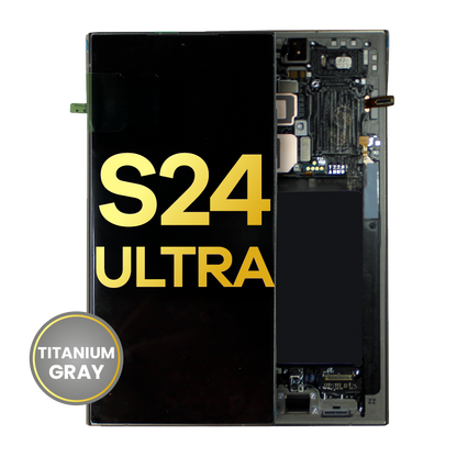 OLED Assembly With Frame For Samsung Galaxy S24 Ultra (Refurbished) (Titanium Gray)