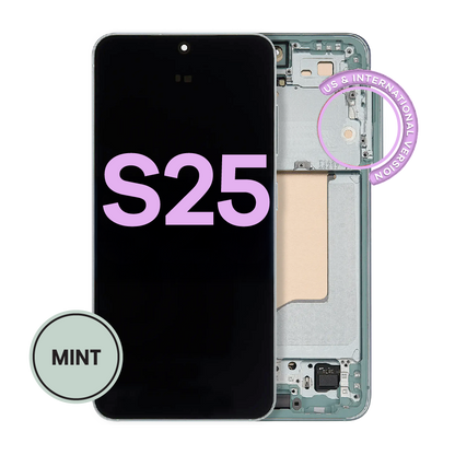 OLED Assembly With Frame For Samsung Galaxy S25 5G (US & International) (Service Pack) (Mint)