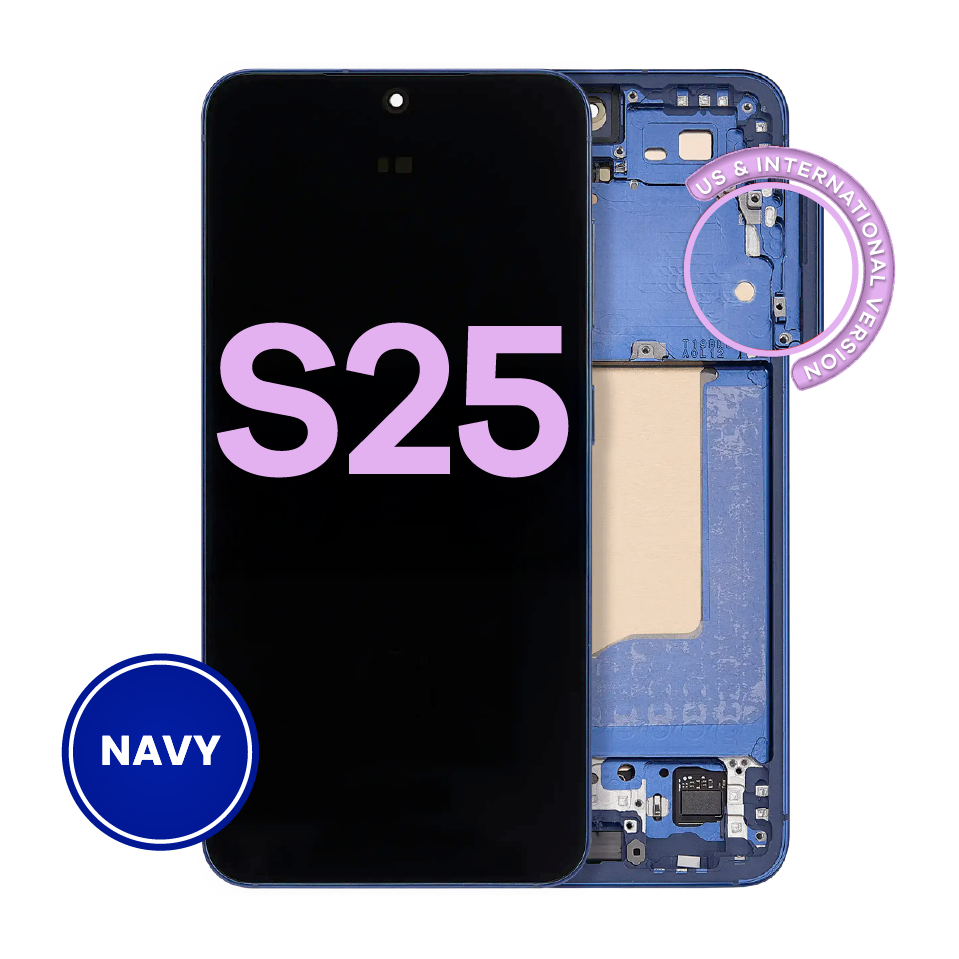 OLED Assembly With Frame For Samsung Galaxy S25 5G (US & International) (Service Pack) (Navy)
