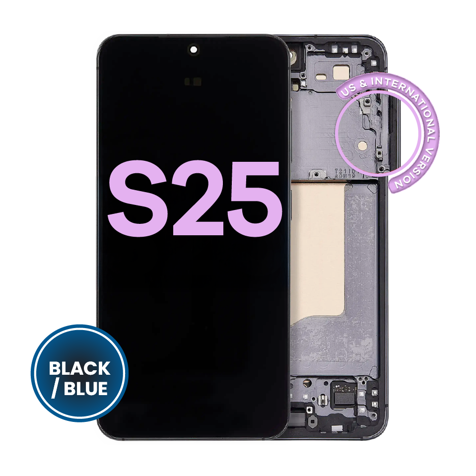 OLED Assembly With Frame For Samsung Galaxy S25 5G (US & International) (Service Pack) (Blue Black)