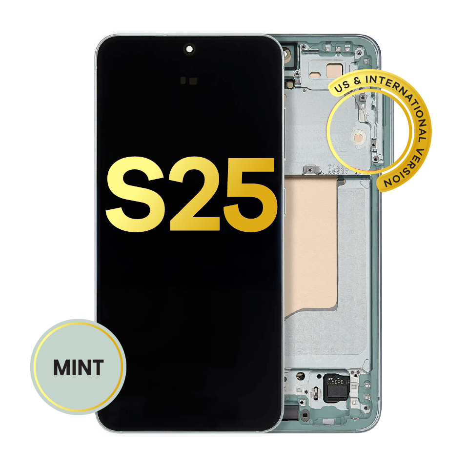 OLED Assembly With Frame For Samsung Galaxy S25 5G (US & International) (Refurbished) (Mint)