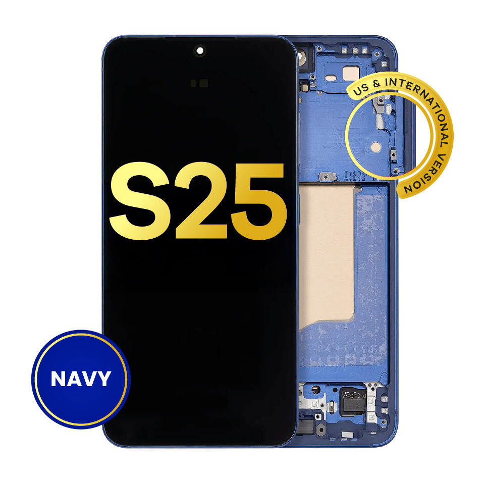 OLED Assembly With Frame For Samsung Galaxy S25 5G (US & International) (Refurbished) (Navy)