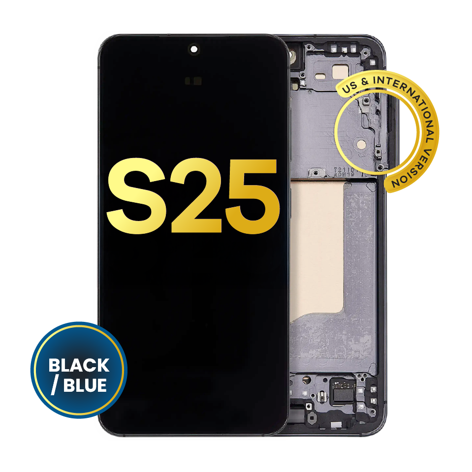 OLED Assembly With Frame For Samsung Galaxy S25 5G (US & International) (Refurbished) (Blue Black)