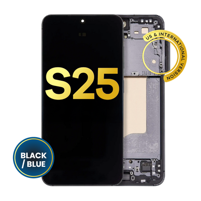 OLED Assembly With Frame For Samsung Galaxy S25 5G (US & International) (Refurbished) (Blue Black)