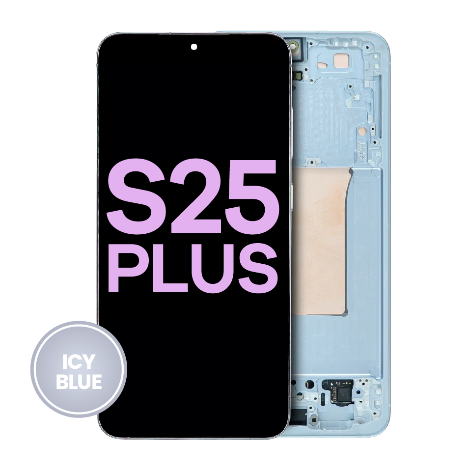 OLED Assembly With Frame For Samsung Galaxy S25 Plus 5G (US & International Version) (Service Pack) (Icy Blue)