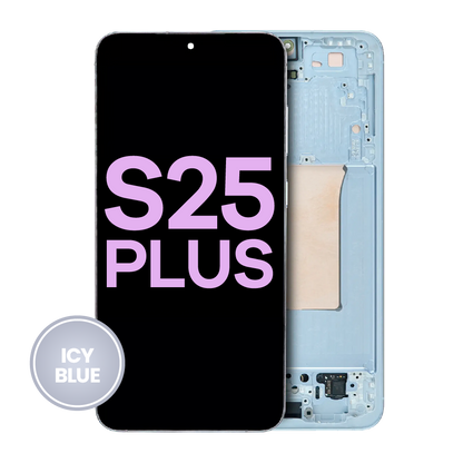 OLED Assembly With Frame For Samsung Galaxy S25 Plus 5G (US & International Version) (Service Pack) (Icy Blue)