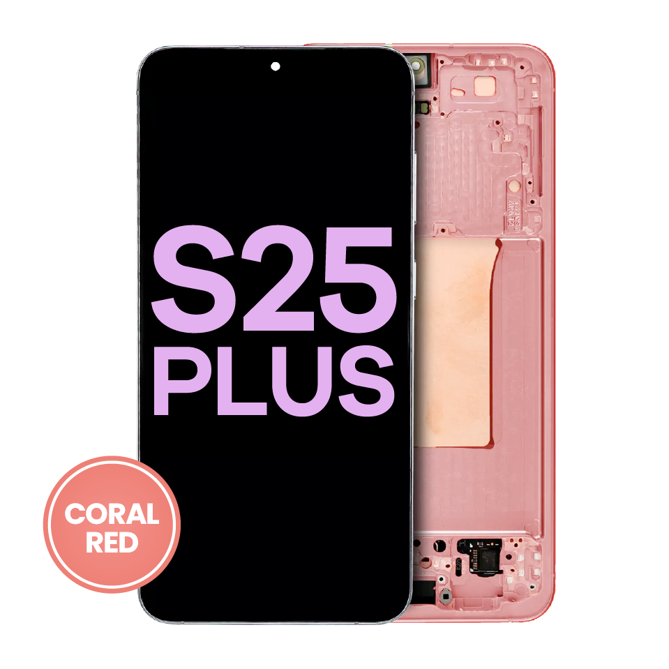OLED Assembly With Frame For Samsung Galaxy S25 Plus 5G (US & International Version) (Service Pack) (Coral Red)