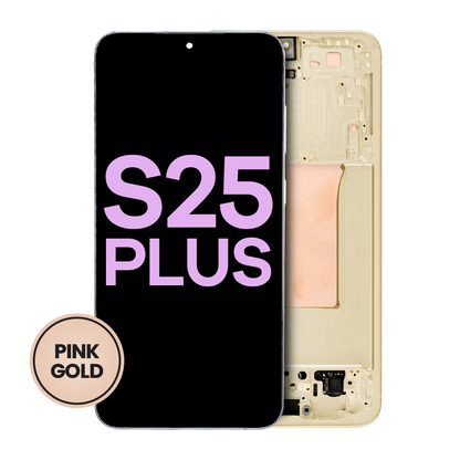 OLED Assembly With Frame For Samsung Galaxy S25 Plus 5G (US & International Version) (Service Pack) (Pink Gold)