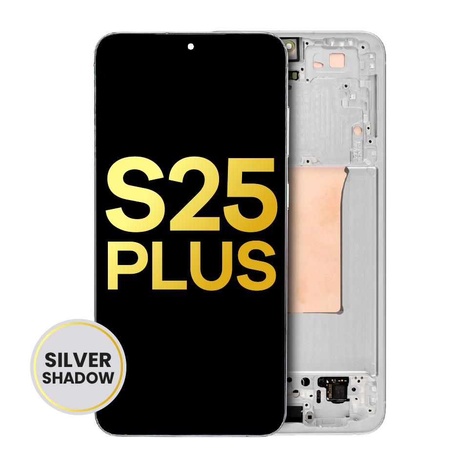 OLED Assembly With Frame For Samsung Galaxy S25 Plus 5G (US & International Version) (Refurbished) (Silver Shadow)