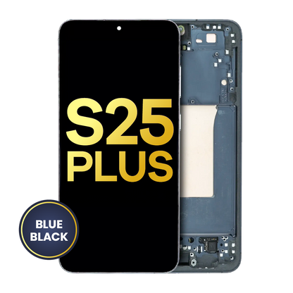 OLED Assembly With Frame For Samsung Galaxy S25 Plus 5G (US & International Version) (Refurbished) (Blue Black)