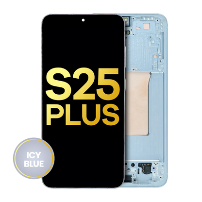 OLED Assembly With Frame For Samsung Galaxy S25 Plus 5G (US & International Version) (Refurbished) (Icy Blue)