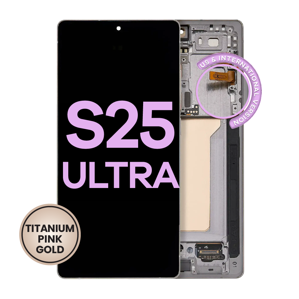 OLED Assembly With Frame For Samsung Galaxy S25 Ultra 5G (Service Pack) (US & International) (Titanium Pink Gold / Jade Green / Grey)