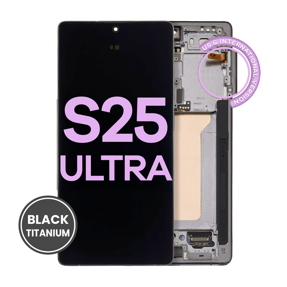 OLED Assembly With Frame For Samsung Galaxy S25 Ultra 5G (Service Pack ) (US & International) (Titanium Jet Black)