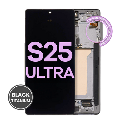 OLED Assembly With Frame For Samsung Galaxy S25 Ultra 5G (Service Pack ) (US & International) (Titanium Jet Black)