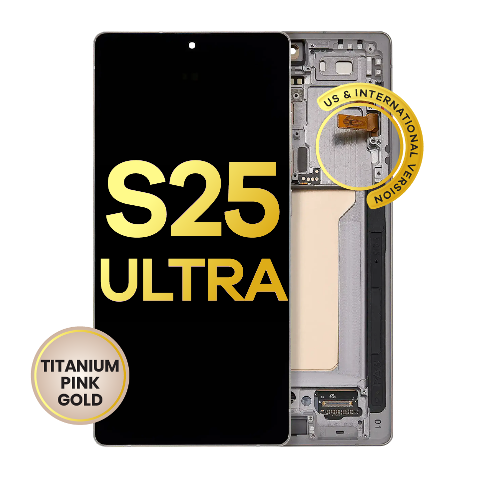 OLED Assembly With Frame For Samsung Galaxy S25 Ultra 5G (Refurbished) (US & International) (Titanium Pink Gold / Jade Green / Grey)