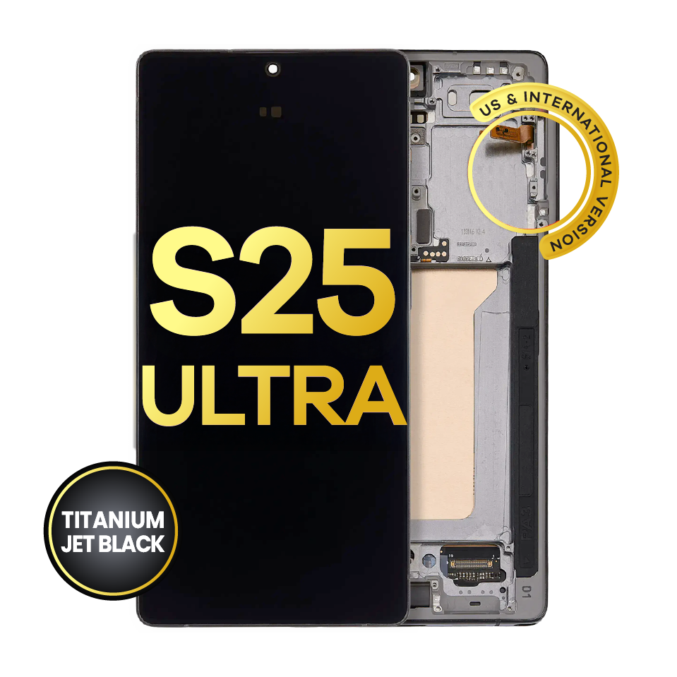 OLED Assembly With Frame For Samsung Galaxy S25 Ultra 5G (Refurbished) (US & International) (Titanium Jet Black)