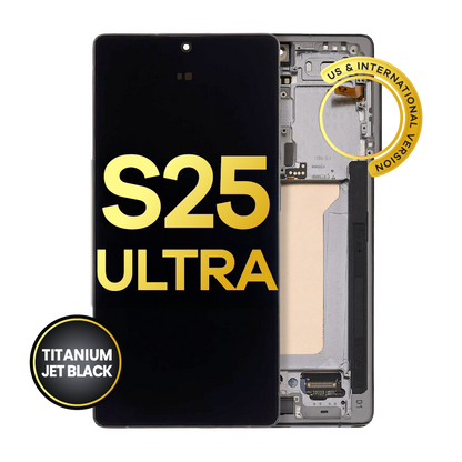 OLED Assembly With Frame For Samsung Galaxy S25 Ultra 5G (Refurbished) (US & International) (Titanium Jet Black)