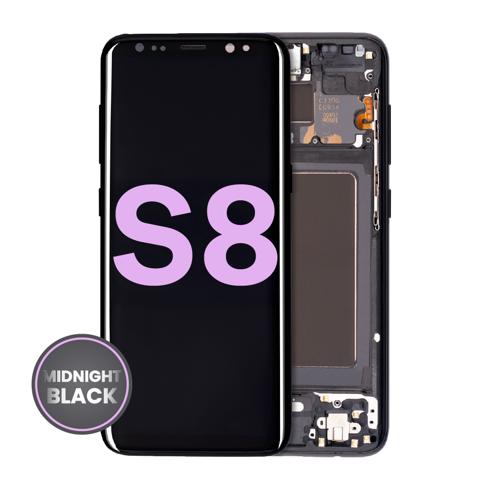 OLED Assembly With Frame For Samsung Galaxy S8 (Service Pack) (Midnight Black)