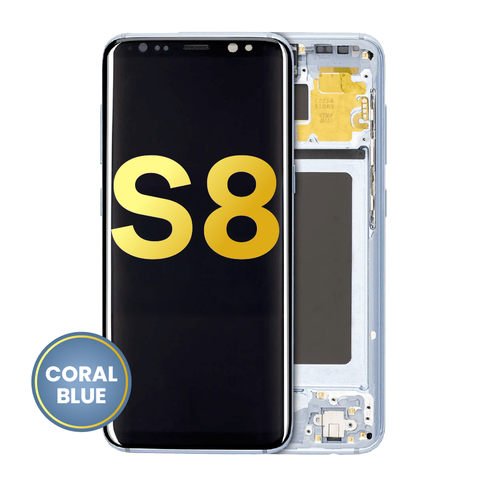 OLED Assembly With Frame For Samsung Galaxy S8 (Refurbished) (Coral Blue)