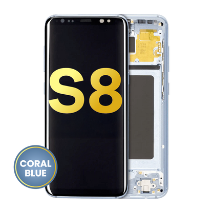 OLED Assembly With Frame For Samsung Galaxy S8 (Refurbished) (Coral Blue)