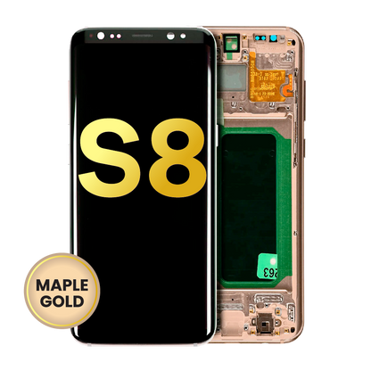 OLED Assembly With Frame For Samsung Galaxy S8 (Refurbished) (Maple Gold)