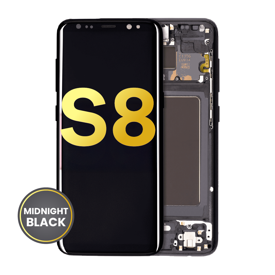OLED Assembly With Frame For Samsung Galaxy S8 (Refurbished) (Midnight Black)