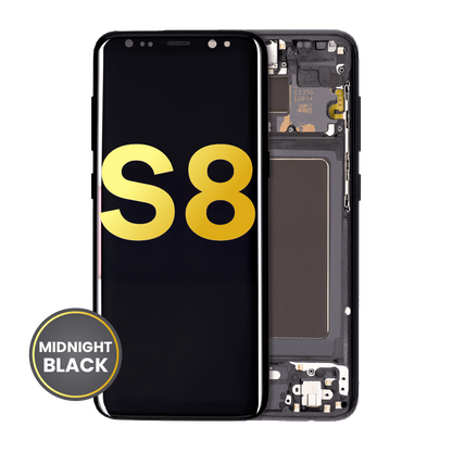 OLED Assembly With Frame For Samsung Galaxy S8 (Refurbished) (Midnight Black)