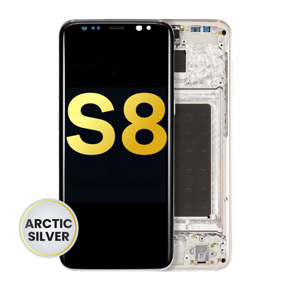 OLED Assembly With Frame For Samsung Galaxy S8 (Refurbished) (Arctic Silver)