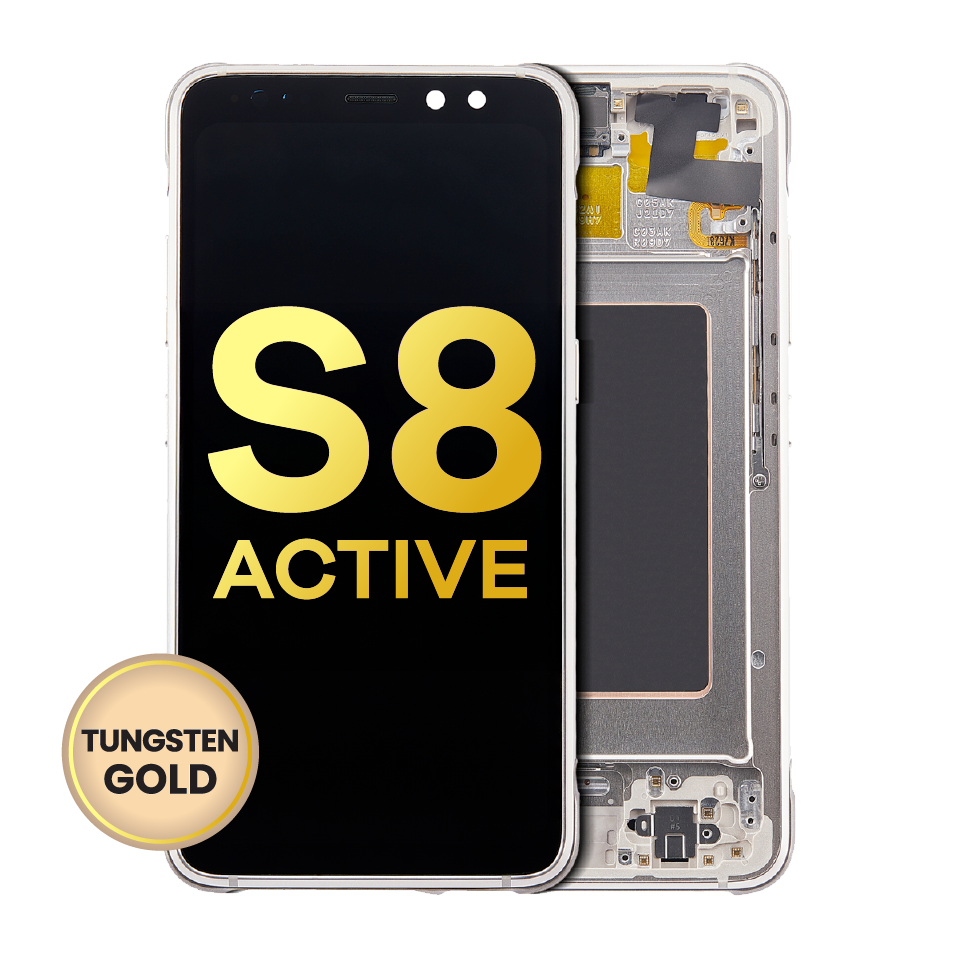 OLED Assembly With Frame For Samsung Galaxy S8 Active (Refurbished) (Tungsten Gold)