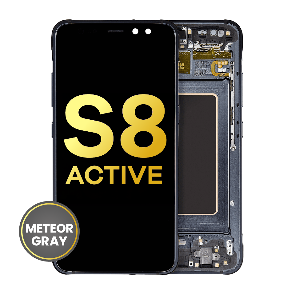 OLED Assembly With Frame For Samsung Galaxy S8 Active (Refurbished) (Meteor Gray)