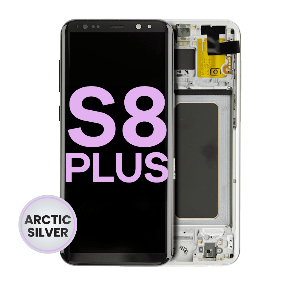 OLED Assembly With Frame For Samsung Galaxy S8 Plus (Service Pack) (Arctic Silver)