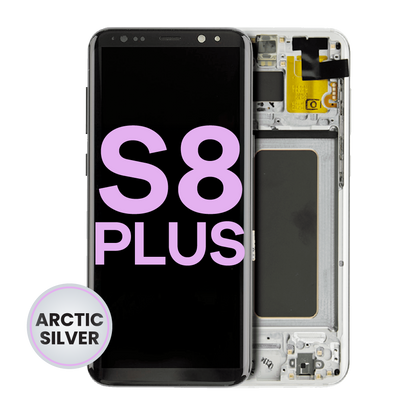 OLED Assembly With Frame For Samsung Galaxy S8 Plus (Service Pack) (Arctic Silver)