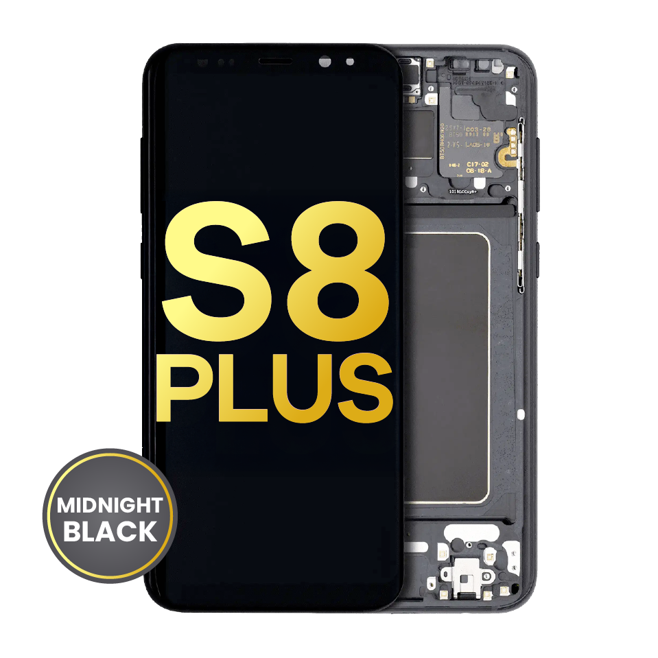OLED Assembly With Frame For Samsung Galaxy S8 Plus (Refurbished) (Midnight Black)