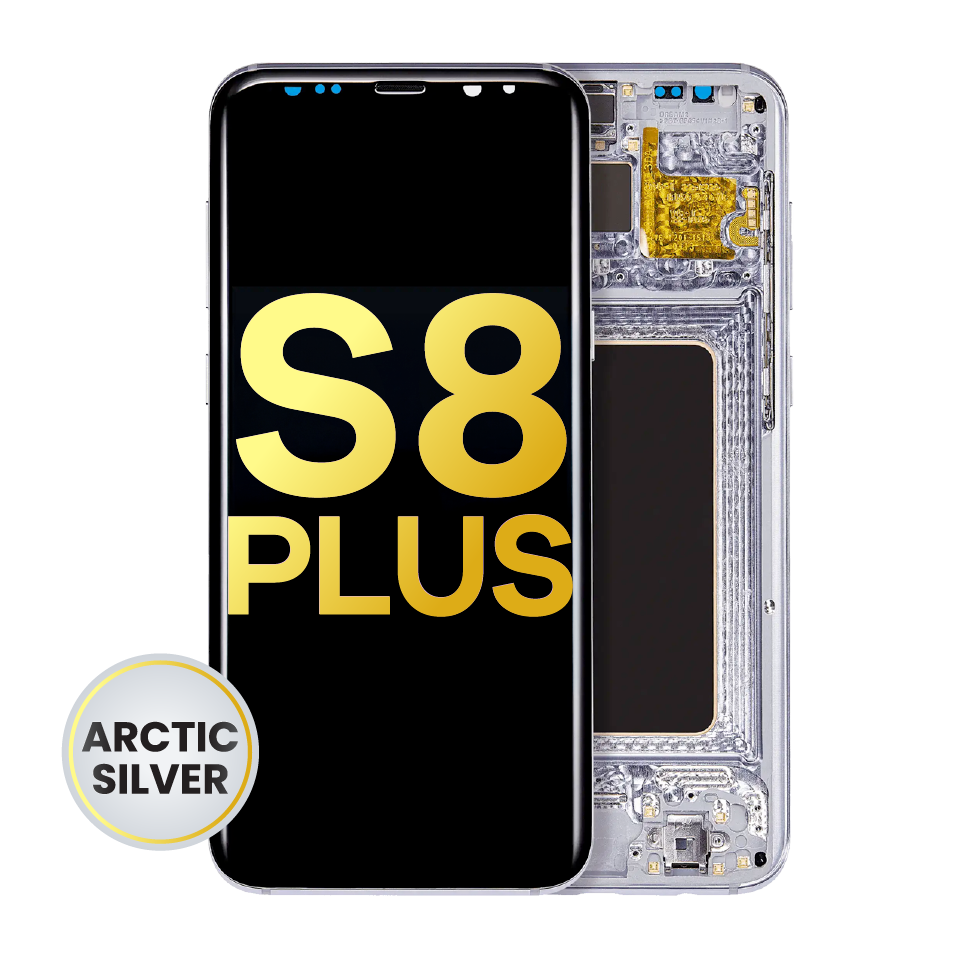 OLED Assembly With Frame For Samsung Galaxy S8 Plus (Refurbished) (Arctic Silver)