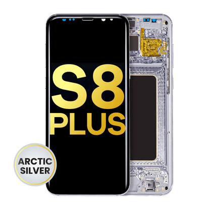 OLED Assembly With Frame For Samsung Galaxy S8 Plus (Refurbished) (Arctic Silver)