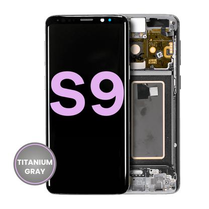 OLED Assembly With Frame For Samsung Galaxy S9 (Service Pack) (Titanium Gray)