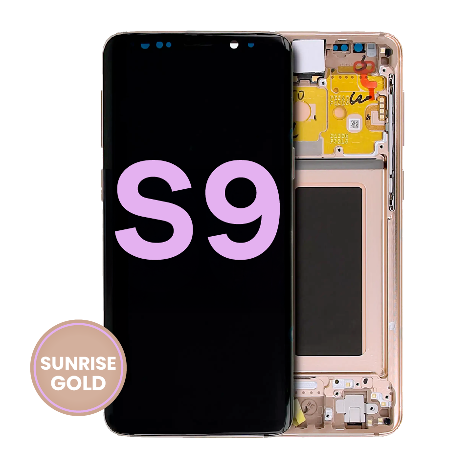 OLED Assembly With Frame For Samsung Galaxy S9 (Service Pack) (Sunrise Gold)