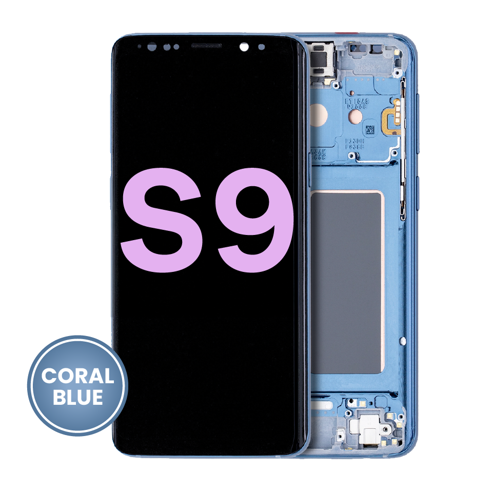 OLED Assembly With Frame For Samsung Galaxy S9 (Service Pack) (Coral Blue)