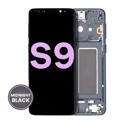 OLED Assembly With Frame For Samsung Galaxy S9 (Service Pack) (Midnight Black)