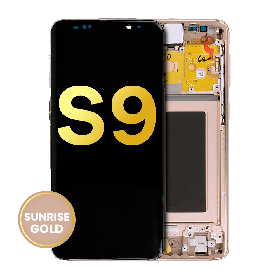 OLED Assembly With Frame For Samsung Galaxy S9 (Refurbished) (Sunrise Gold)