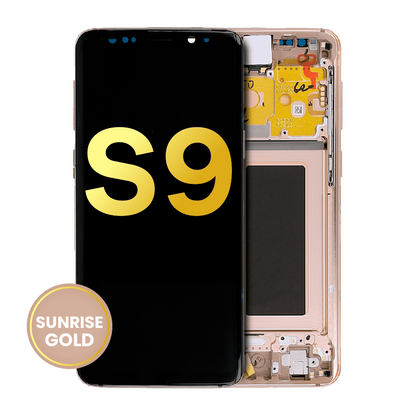 OLED Assembly With Frame For Samsung Galaxy S9 (Refurbished) (Sunrise Gold)
