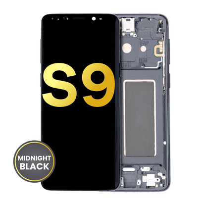 OLED Assembly With Frame For Samsung Galaxy S9 (Refurbished) (Midnight Black)