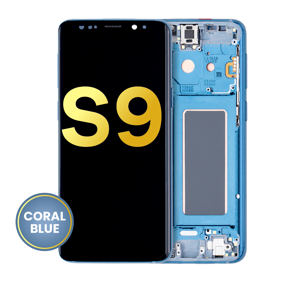 OLED Assembly With Frame For Samsung Galaxy S9 (Refurbished) (Coral Blue)