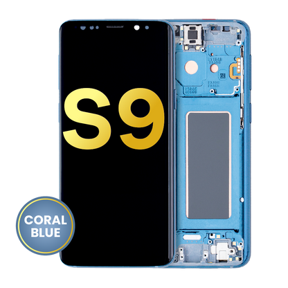 OLED Assembly With Frame For Samsung Galaxy S9 (Refurbished) (Coral Blue)